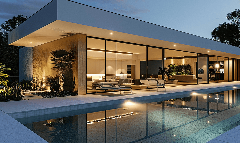 Casa de alto padrão com piscina